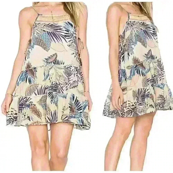 RAGA Tropic Vibes Short Mini Dress Beach Vacation Cotton NWT Size Small R2369 - Picture 1 of 9